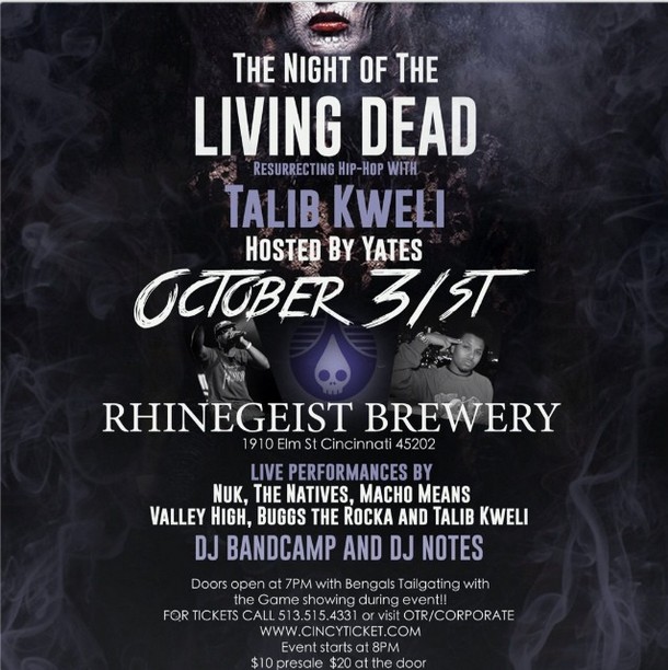 Night of the Living Dead Talib Kweli Cincinnati