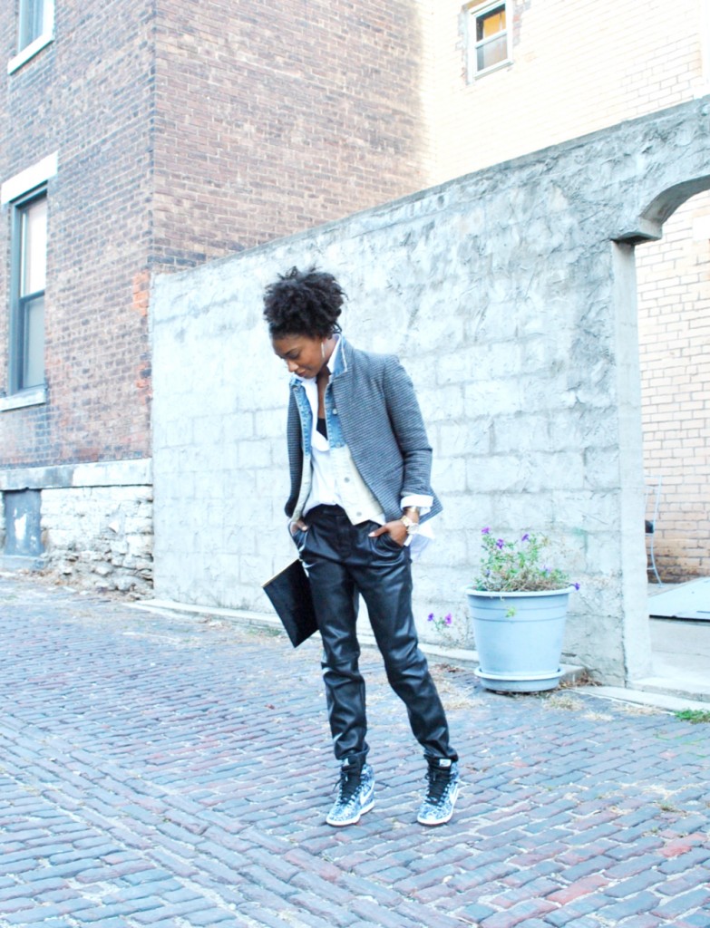 fashion stylist blog - leather pants layers
